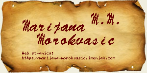 Marijana Morokvašić vizit kartica